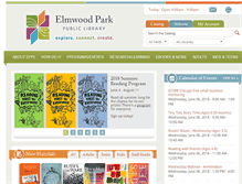 Tablet Screenshot of elmwoodparklibrary.org